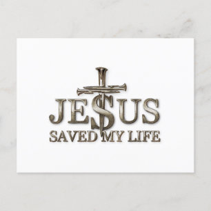 Cartão Postal De Festividades Jesus Cristo Salvou Meu Presente De Vida Para Mulh