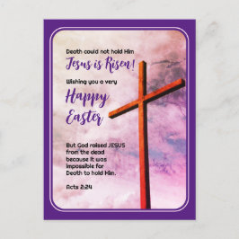 Cartão Postal De Festividades JESUS É Páscoa Cristã RISEN
