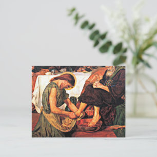 Cartão Postal De Festividades Jesus Lavando os Pés de Pedro (2)
