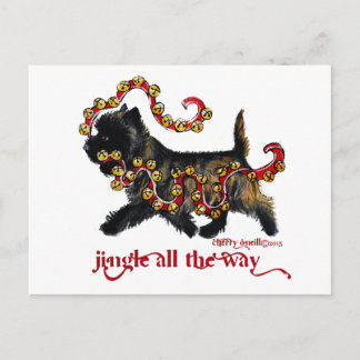 Cartão Postal De Festividades Jingle Cairn Christmas