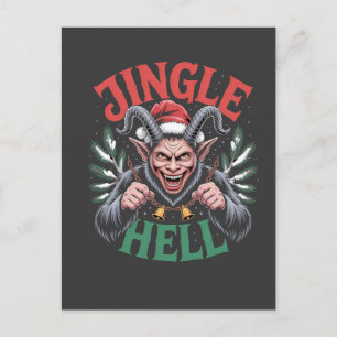 Cartão Postal De Festividades Jingle Hell Christmas Krampus Mau Xmas
