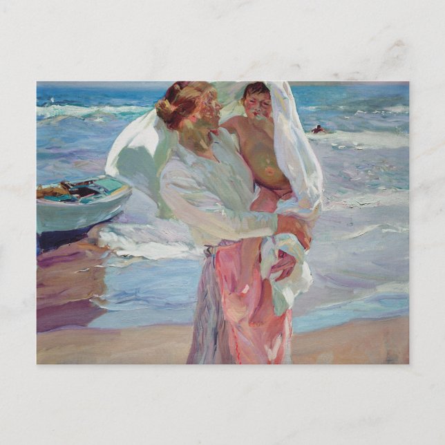 Cartão Postal De Festividades Joaquin Sorolla Y Bastida - Após Bathing (Frente)