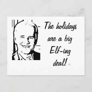 Cartão Postal De Festividades Joe Biden Big Elf-ing Deal
