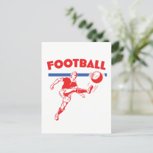 Cartão Postal De Festividades Jogador de futebol dos anos 50