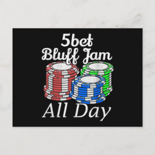 Cartão Postal De Festividades Jogador Holdem do Texas Holdem no dia inteiro com 