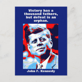 Cartão Postal De Festividades John F. Kennedy Cita Inspiração Motivacional