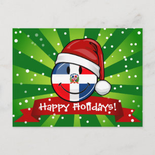 Cartão Postal De Festividades Jolly República Dominicana Bandeira Natal