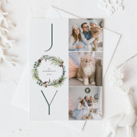 Joy Botanic Pine Wreath Photo Collage Natal