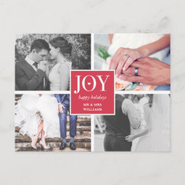 Cartão Postal De Festividades Joy | Colagem de Fotos de Casamento | Férias Feliz