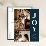Cartão Postal De Festividades Joy Modern Blue Christmas 3 Photo Collage<br><div class="desc">Cartão-postal de Natal Moderno Azul 3 Foto Colagem Moderna de Férias. Mande Cartões de natal para seus entes queridos com este Cartão Feriado Festivo e Moderno. Todos os textos estão pré-organizados para que você personalize fácil e rapidamente com seus próprios detalhes. Feliz Feriados!</div>