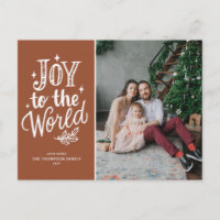 Joy To World Christmas Carol Terracotta Foto