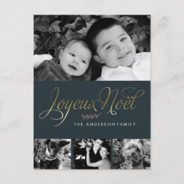 Cartão Postal De Festividades Joyeux Noel Elegante Natal Francês