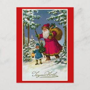 Cartão Postal De Festividades " Joyeux Noel" Vintage Natal Francês