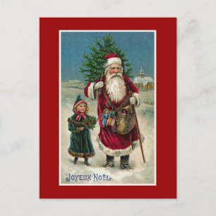 Cartão Postal De Festividades "Joyeux Noel" Vintage Natal francês