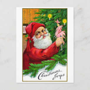 Cartão Postal De Festividades Joys de Natal de 1910