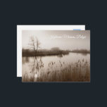 Cartão Postal De Festividades Kalkense meersen, Tranquil Landscape, Belgium<br><div class="desc">The tranquil old arm of the river Scheldt at Kalkense Meersen Nature reserve in Wichelen, East Flanders, Belgium is a serene scene with soft hues of browns and taupe. The gentle fog hangs over the landscape like a delicate veil, adding a sense of mystery and enchantment. A beautiful souvenir from...</div>