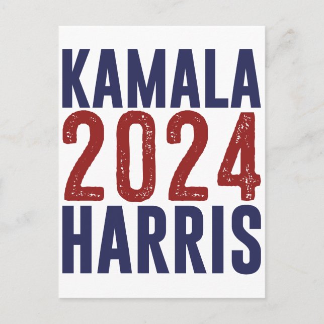 Cartão Postal De Festividades Kamala Harris 2024 Da VP À Senhora Presidente 47 (Frente)