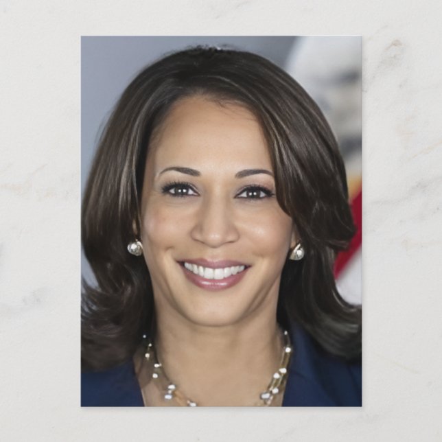 Cartão Postal De Festividades Kamala Harris 2024 meu presidente é negro e famoso (Frente)