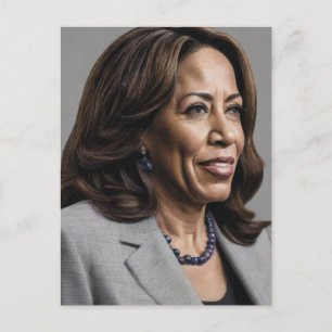 Cartão Postal De Festividades Kamala Harris 2024 meu presidente é negro e femini