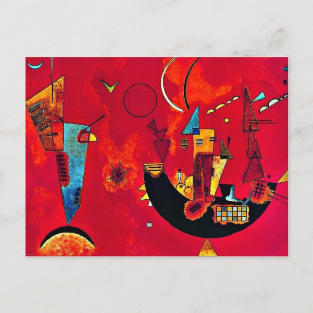 Cartão Postal De Festividades Kandinsky - Mit und Gegen (Frente)