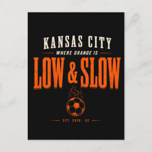 Cartão Postal De Festividades Kansas City Onde o Laranja é Baixo e Lento