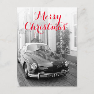 Cartão Postal De Festividades Karmann Ghia Carro Clássico Natal