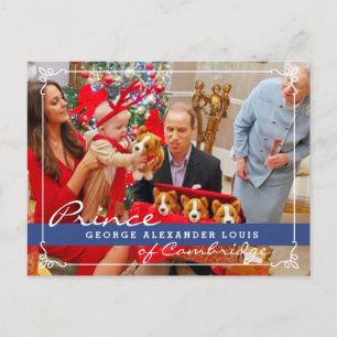 Cartão Postal De Festividades Kate Middleton Prince George Christmas