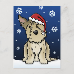 Cartão Postal De Festividades Kawaii Picardy Shepherd Christmas Postcard