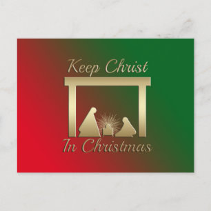 Cartão Postal De Festividades Keep Christ In Christmas Post Card