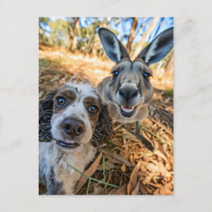 Cartão Postal De Festividades King Charles Cocker Spaniel tira selfies pela t