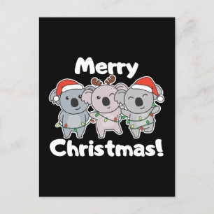 Cartão Postal De Festividades Koala Natal Animais Koalas Feliz Natal