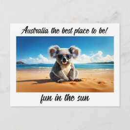 Cartão Postal De Festividades Koala sandy Beach Austrália é o melhor lugar para 