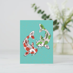 Cartão Postal De Festividades Koi Carp