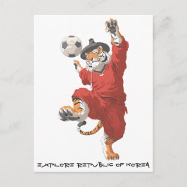 Cartão Postal De Festividades Korean Tiger Striker in Gat