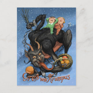 Cartão Postal De Festividades Krampus
