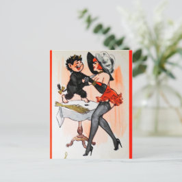 Cartão Postal De Festividades Krampus feliz com natal vintage do Temptress