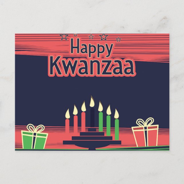 Cartão Postal De Festividades Kwanzaa (Frente)