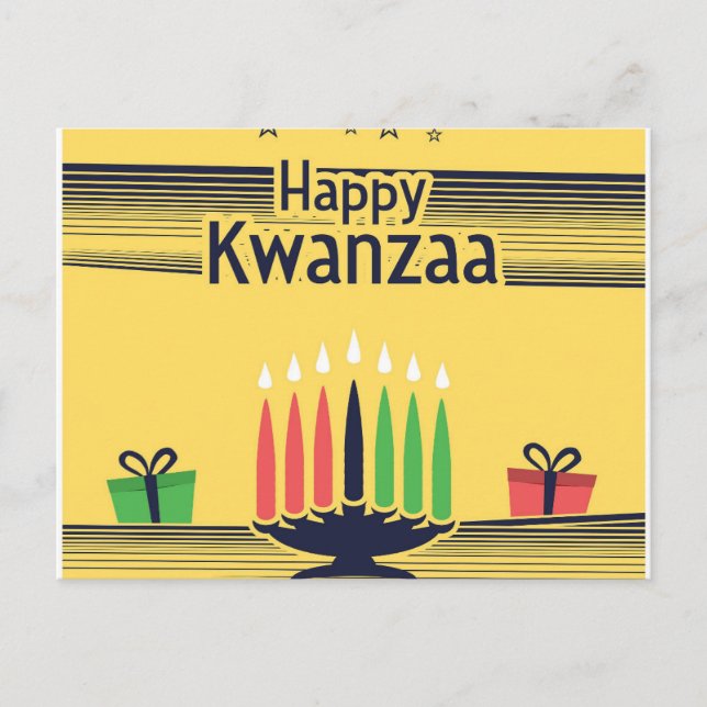 Cartão Postal De Festividades Kwanzaa (Frente)