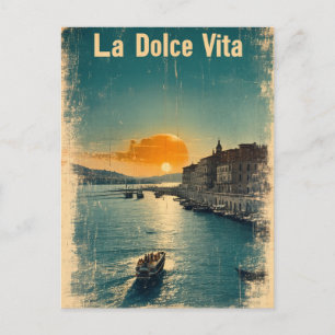 Cartão Postal De Festividades . La Dolce Vita - Inspirado em Posters dos anos 60