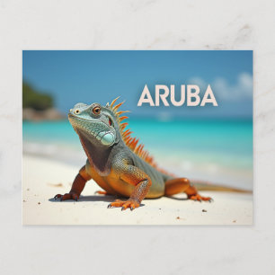 Cartão Postal De Festividades Lagartos arubanos incríveis