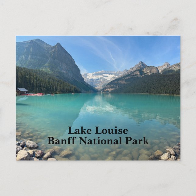 Cartão Postal De Festividades Lago Louise em Banff Canada (Frente)