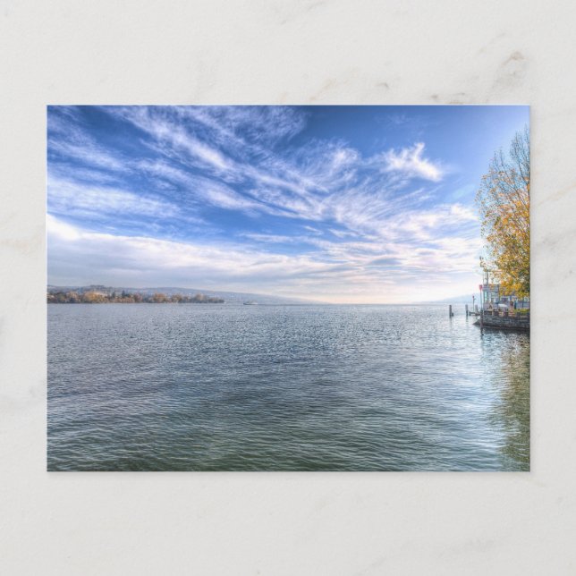 Cartão Postal De Festividades Lago Zurich (Frente)