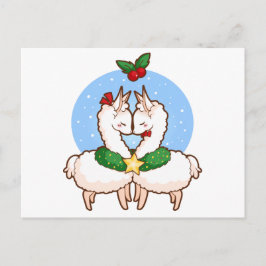 Cartão Postal De Festividades Lamas do amor do feriado