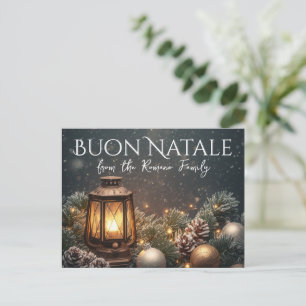 Cartão Postal De Festividades Lâmpada Brilhante Buon Natale Natal Italiano
