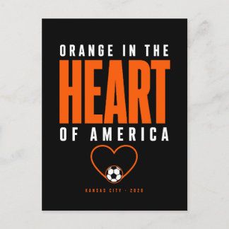 Cartão Postal De Festividades Laranja no Coração da América Kansas City