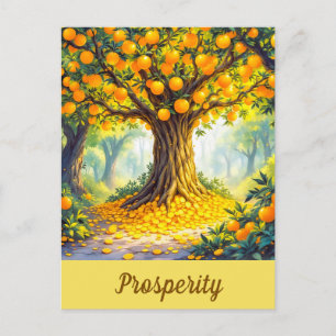 Cartão Postal De Festividades Laranjeira da Natureza Riqueza Abundância Prosperi