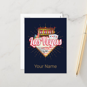 Cartão Postal De Festividades Las Vegas Nevada Estados Unidos Casino Vintage EUA