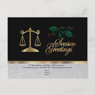 Cartão Postal De Festividades Lawyer Business Christmas - Season Saudações