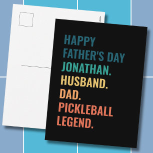 Cartão Postal De Festividades Lenda do Pickleball Dia dos Pais Personalizado