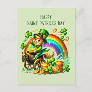 Cartão Postal De Festividades Leprechaun legal do Dia de São Patrício